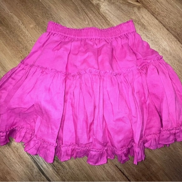 Hill‎ House Pink Woman’s Skirt Size Medium 100% Linen with a cotton lining - Picture 2 of 7